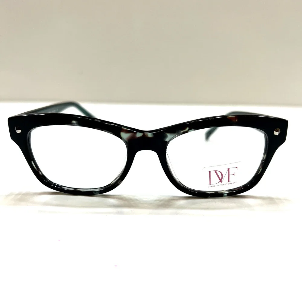 NEW Diane von Furstenberg DVF 5061 471 Glossy Marbled Eyeglasses Frame 48-17-135